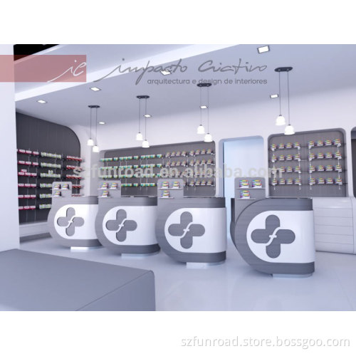Customized retail store display furnitures for medicine retail display solutions